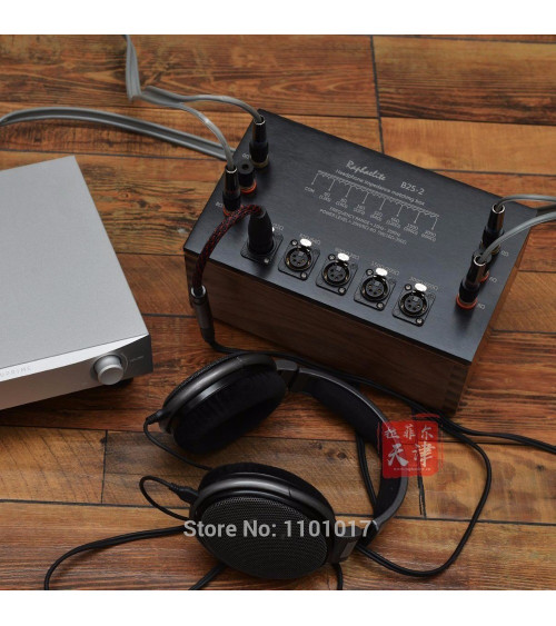 Raphaelite B25 Self-coupling Headphone Impedance Adapter XLR/RCA HIFI EXQUIS Universal 16OHM-600OHM Matching Box