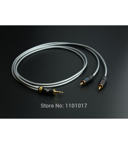 HiFi EXQUiS MPS X-7 OCC Signal Interconnect Cable 3.5mm to 2 RCA Hi-Fi Audio 2 RCA Cable