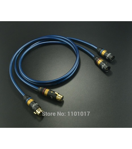 HiFi EXQUIS MPS M-9 XLR Gold Plated Balance Connector Plugs +6N 99.99997% OCC Signal Interconnect Cable Hi-Fi Audio