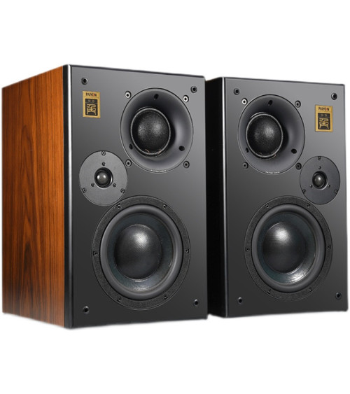 PAIYON P83 Three-way Passive Bookshelf Speaker 150W HIFI EXQUIS 8'' Woofer Real Wood Speakers